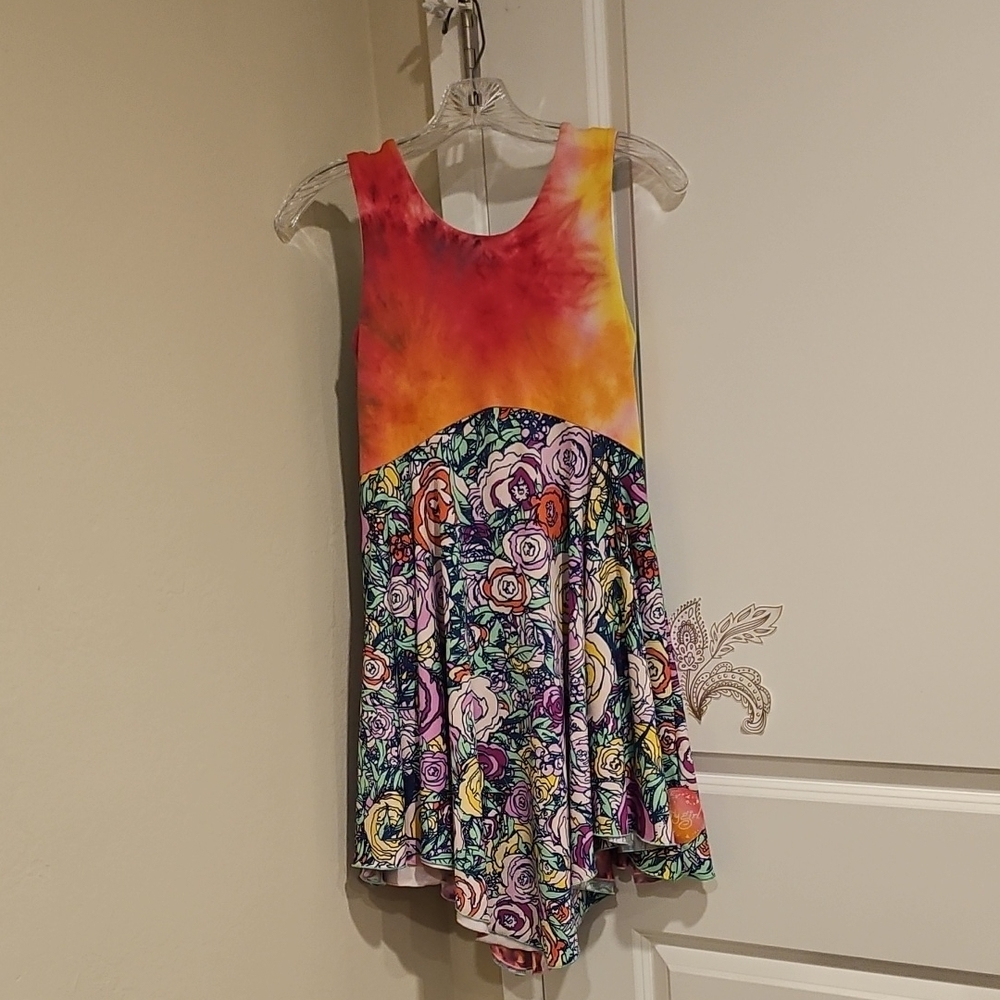 Colorful Floral Sleeveless Dress